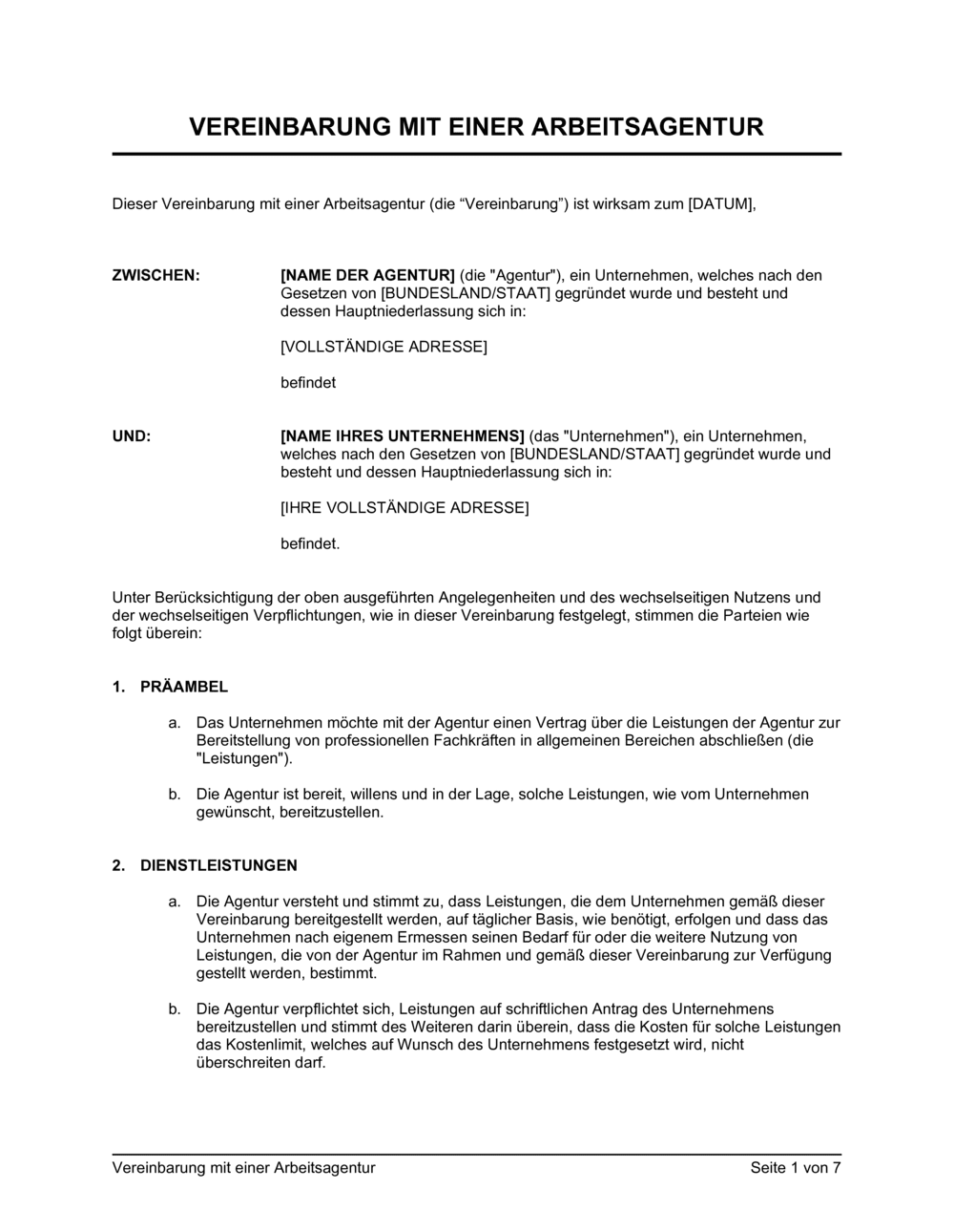 Business-in-a-Box's Vereinbarung mit einer Arbeitsagentur