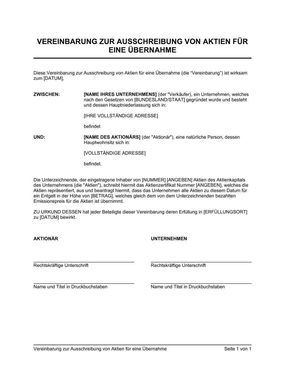 Business-in-a-Box's Vereinbarung zur Ausschreibung von Aktien für eine Übernahme