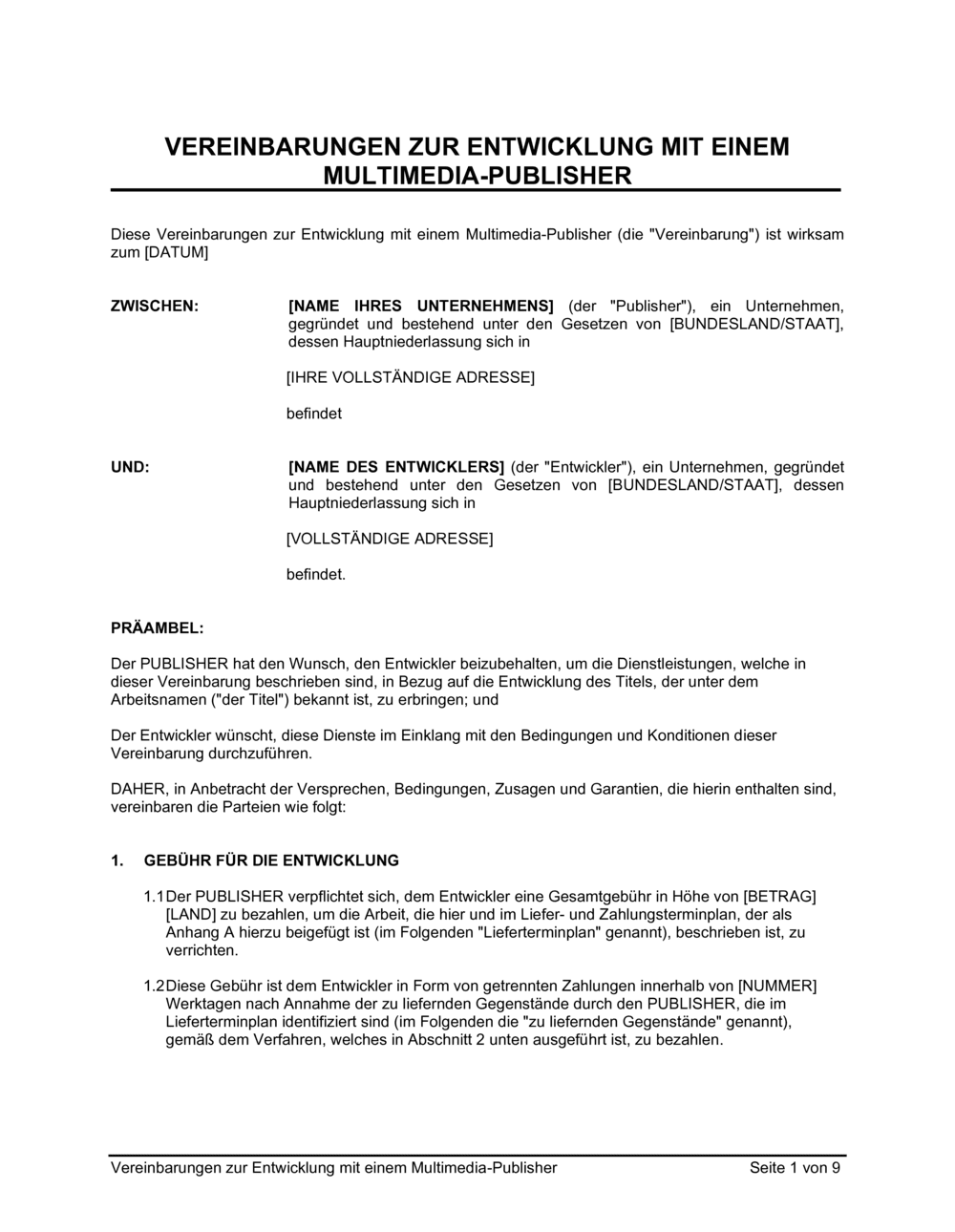 Business-in-a-Box's Vereinbarungen zur Entwicklung mit einem Multimedia Publisher