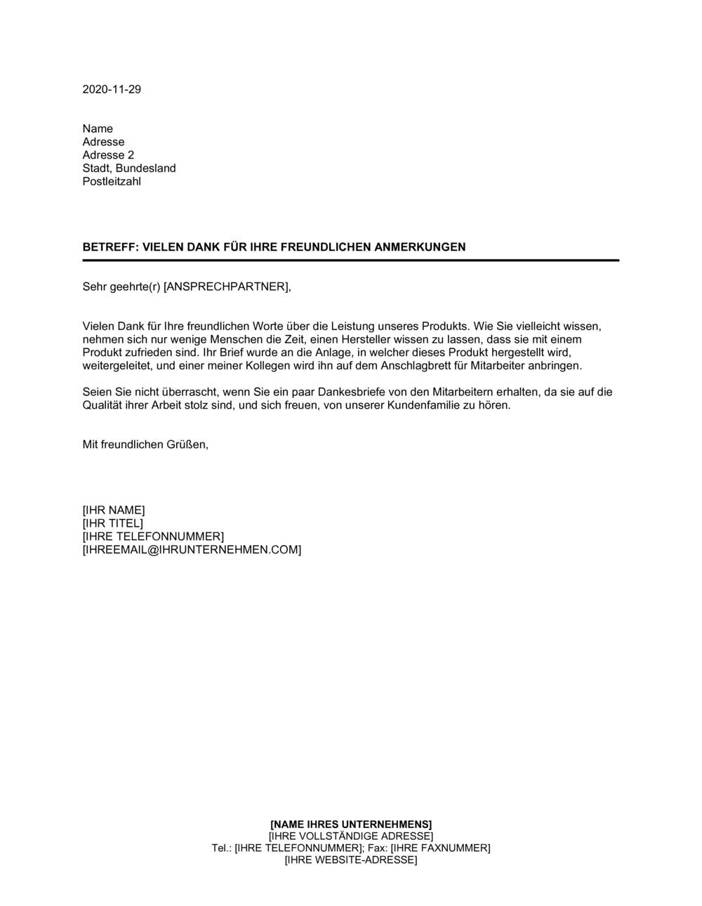 Business-in-a-Box's Vielen Dank für Ihre freundlichen Anmerkungen