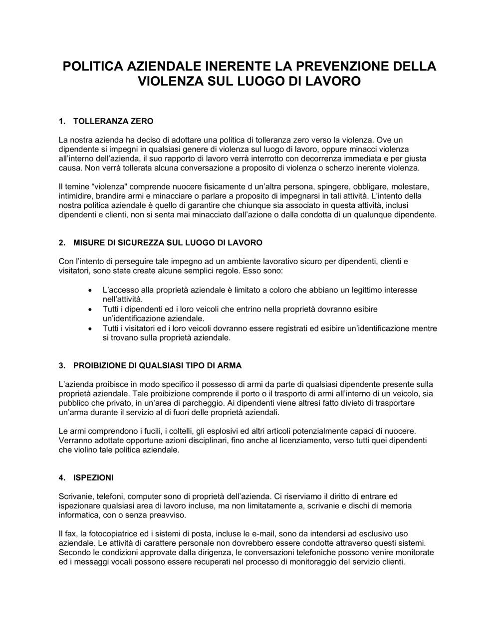 Business-in-a-Box's Violenza sul luogo di lavoro