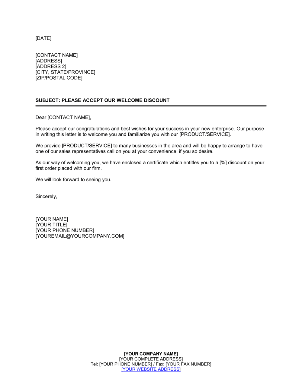 Business-in-a-Box's Welcome Discount for New Enterprise Template