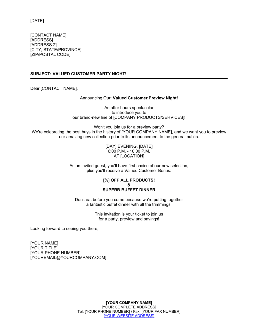 Business-in-a-Box's Won't You Join Us For a Party Template