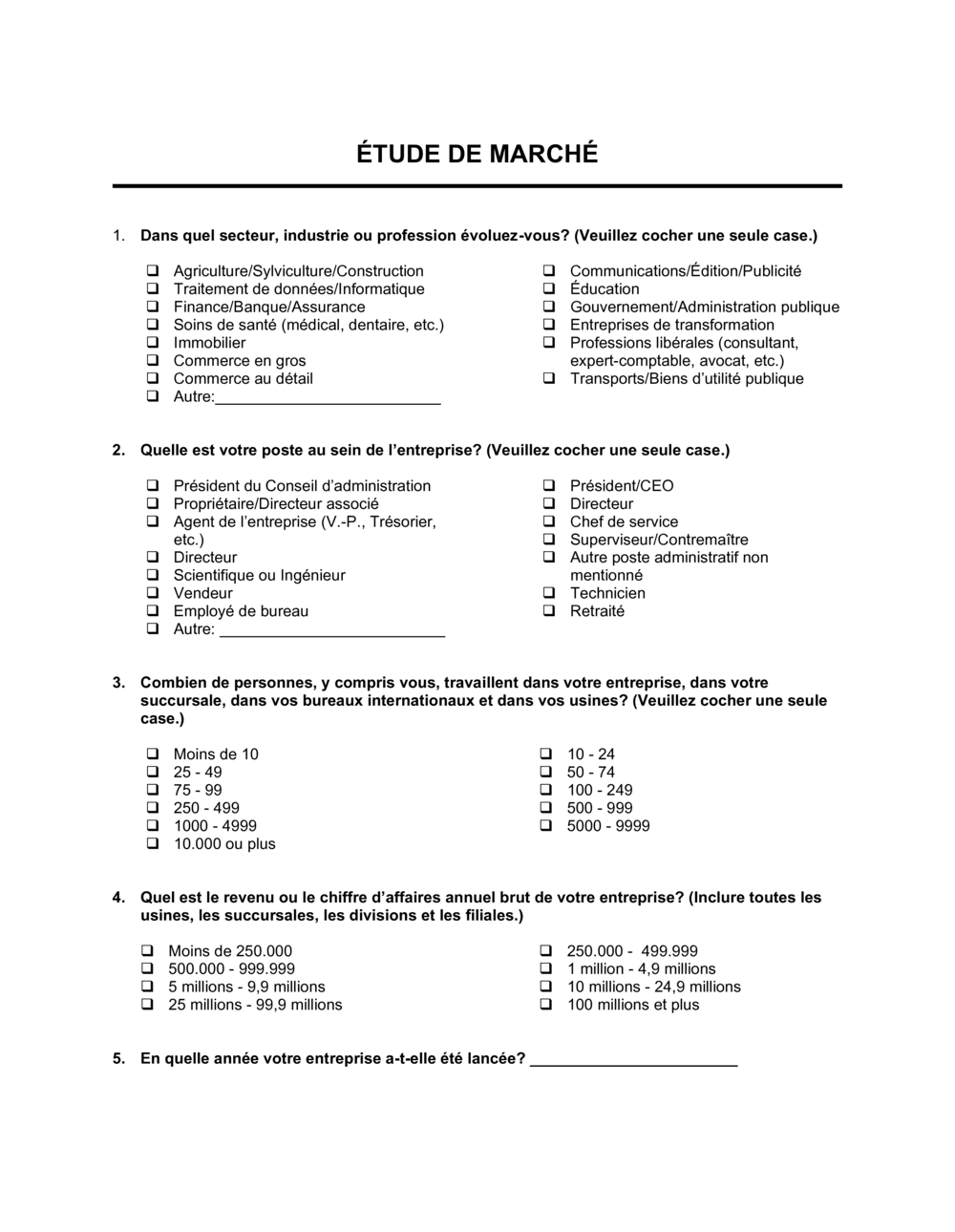 Business-in-a-Box's Étude de marché B2B