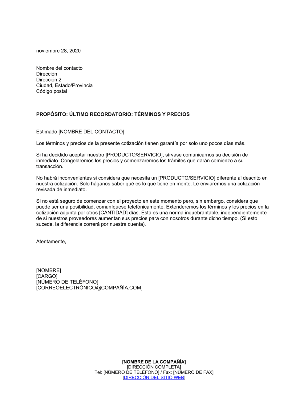 Business-in-a-Box's Último recordatorio las condiciones y los precios son válidos por tiempo limitado