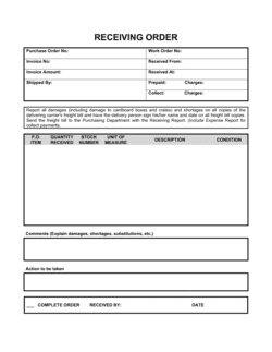 Business-in-a-Box's Receiving Order Template