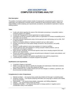 Business-in-a-Box's Computer System Analyst Job Description Template