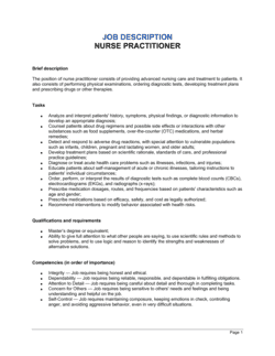 Business-in-a-Box's Nurse Practitioner Job Description Template