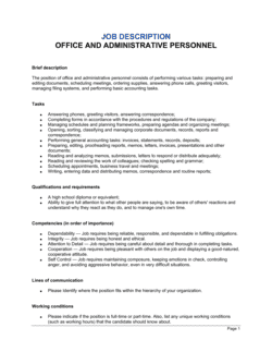 Business-in-a-Box's Office and Administrative Personel Job Description Template