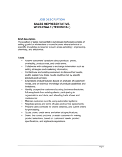 Business-in-a-Box's Sales Representative_Wholesale (Technical) Job Description Template