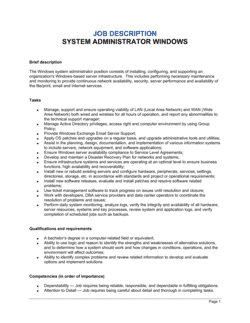 Business-in-a-Box's System Administrator Windows Job Description Template