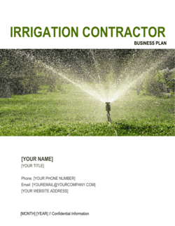 Business-in-a-Box's Irrigation Contractor Business Plan Template