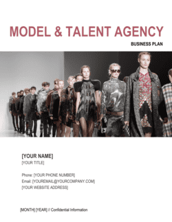 Business-in-a-Box's Model and Talent Agency Business Plan Template