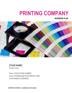 Business-in-a-Box's Printing Company Business Plan Template