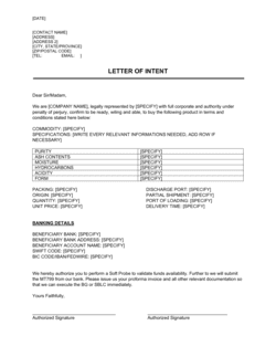 Business-in-a-Box's Letter of Intent (Commodity) Template