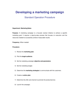 Business-in-a-Box's How to Develop a Marketing Campaign