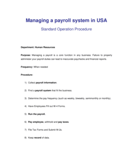 How to Manage a Payroll System - USA