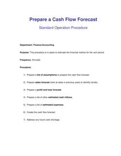 How to Prepare a Cash Flow Forecast