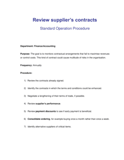 How to Review a Supplier Contract