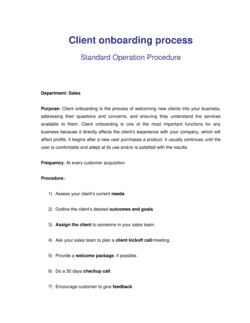 How to Steps for Client Onboarding Process