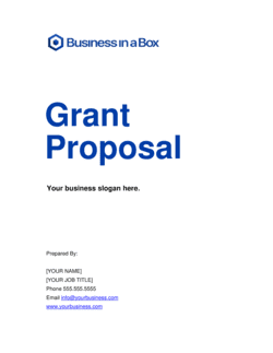 Business-in-a-Box's Grant Proposal Template