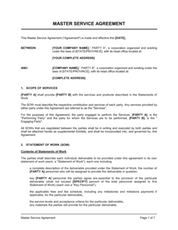 Business-in-a-Box's Master Services Agreement Template