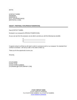 Business-in-a-Box's Letter Enclosing Proposal Short Template