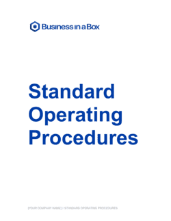 Business-in-a-Box's Standard Operating Procedures Template