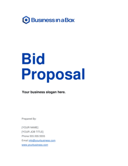 Business-in-a-Box's Bid Proposal Template