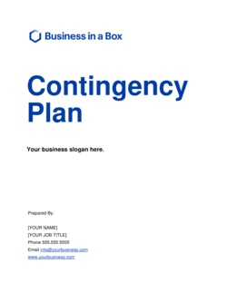 Business-in-a-Box's Business Contingency Plan Template