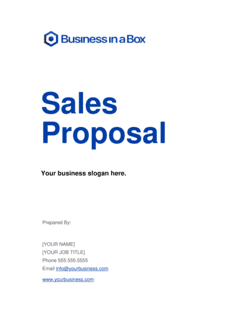 Business-in-a-Box's Sales Proposal Short Version Template