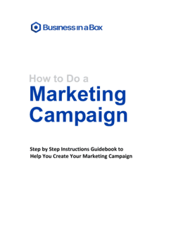 Business-in-a-Box's How To Do A Marketing Campaign Template
