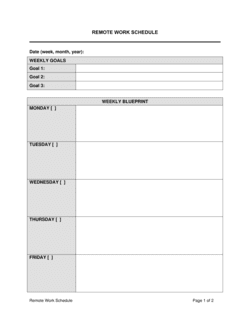 Remote Work Schedule