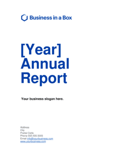 Business-in-a-Box's Annual Report Template