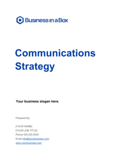 Communications Strategy