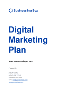 Business-in-a-Box's Digital Marketing Plan Template