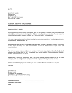 Business-in-a-Box's Job Offer Letter Long Template