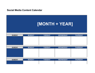 Business-in-a-Box's Social Media Content Calendar Template