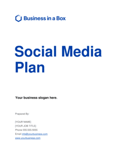 Business-in-a-Box's Social Media Plan Template