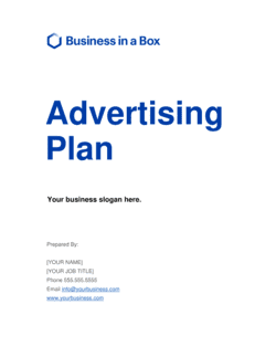 Business-in-a-Box's Advertising Plan Template