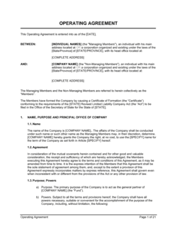 Business-in-a-Box's Operating Agreement Template