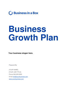Business-in-a-Box's Business Growth Plan Template