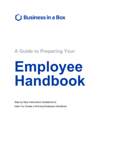 Business-in-a-Box's How To Write An Employee Handbook Template