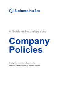 Business-in-a-Box's How To Write Company Policies Template