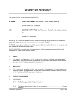 Business-in-a-Box's Consortium Agreement Template