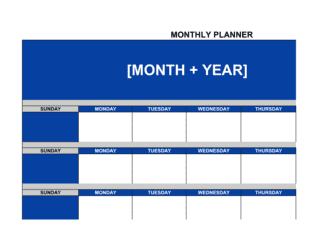 Business-in-a-Box's Monthly Planner Template