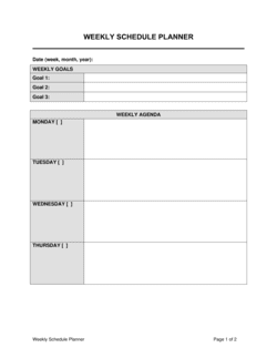 Business-in-a-Box's Weekly Schedule Planner Template