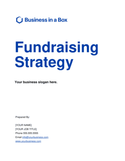 Business-in-a-Box's Fundraising Strategy Template