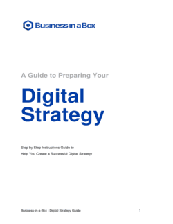 Business-in-a-Box's How To Develop A Digital Strategy Template