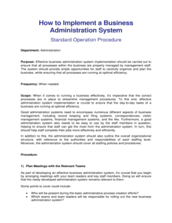 Business-in-a-Box's Implement An Administration System Template